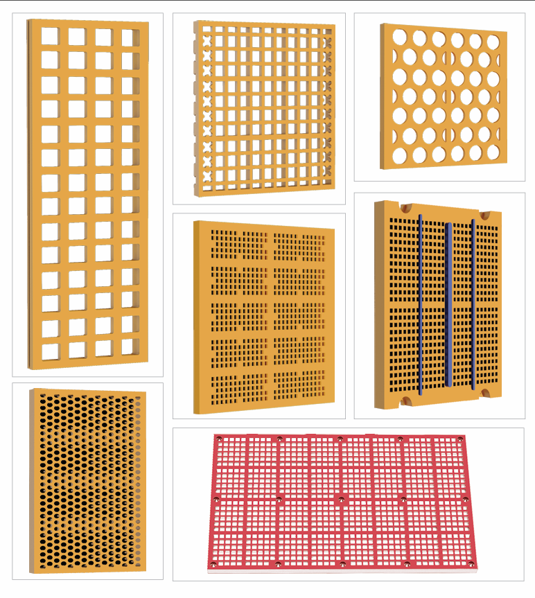 Continuous screen gap polyurethane screen plate