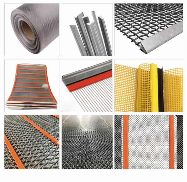 Polyurethane edge punched screen