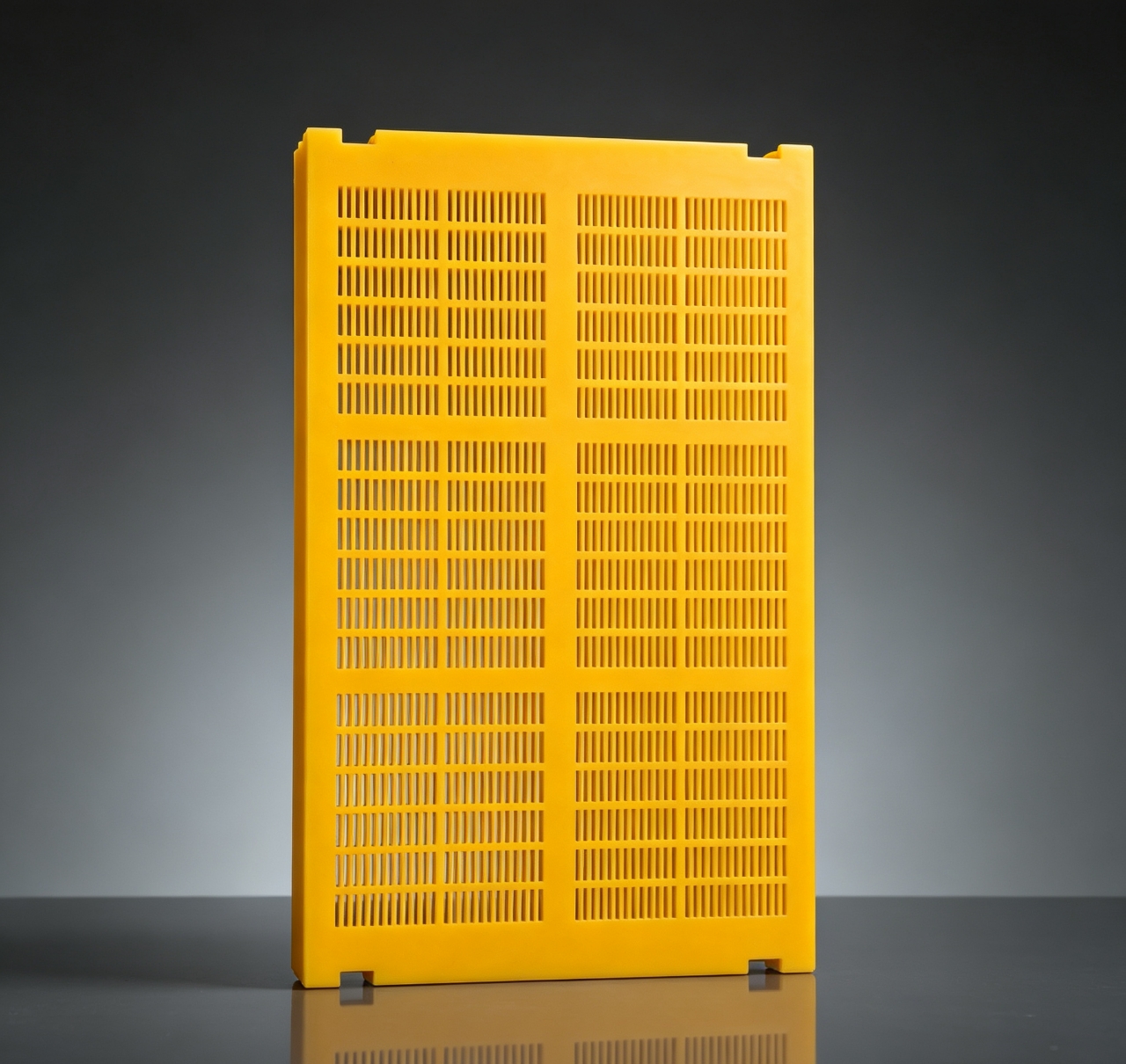 Continuous screen gap polyurethane screen plate