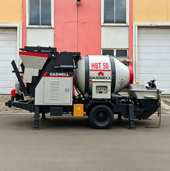 DASWELL DMP50 Concrete Mixer Pump Used at a Construction Site in Indonesia, 2025