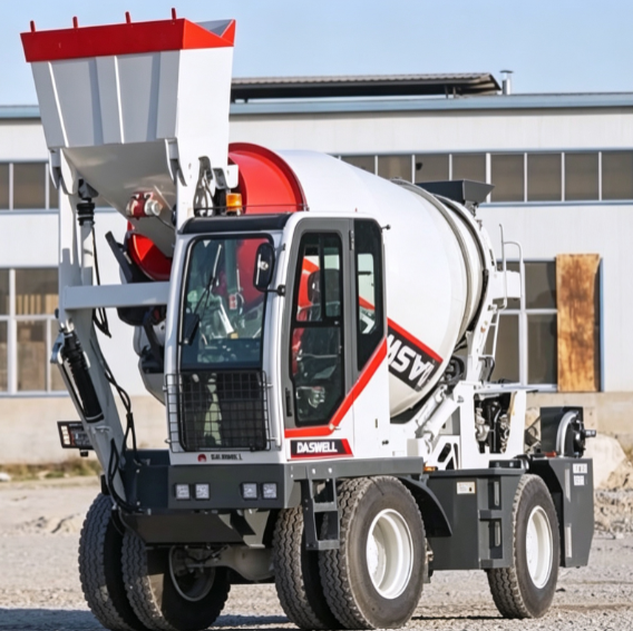 SLM3.5 Self Loading Concrete Mixer Supporting On-Site Construction in El Salvador