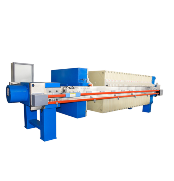 Coated filter press