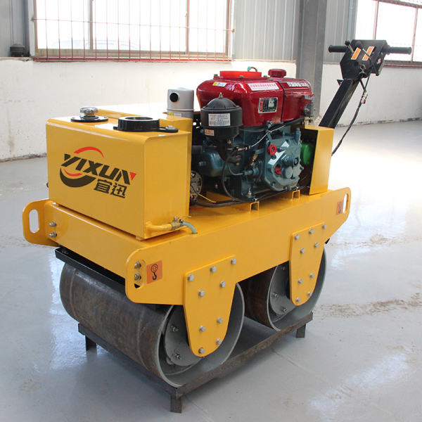 Walk-behind double steel wheel roller