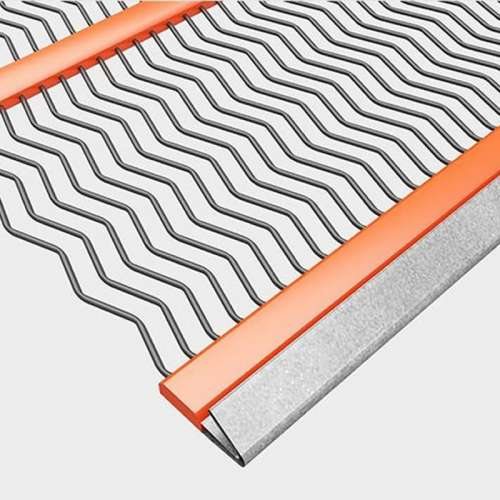 Self-Cleaning Diamond Aperture Screen with Fixed Polyurethane Strips