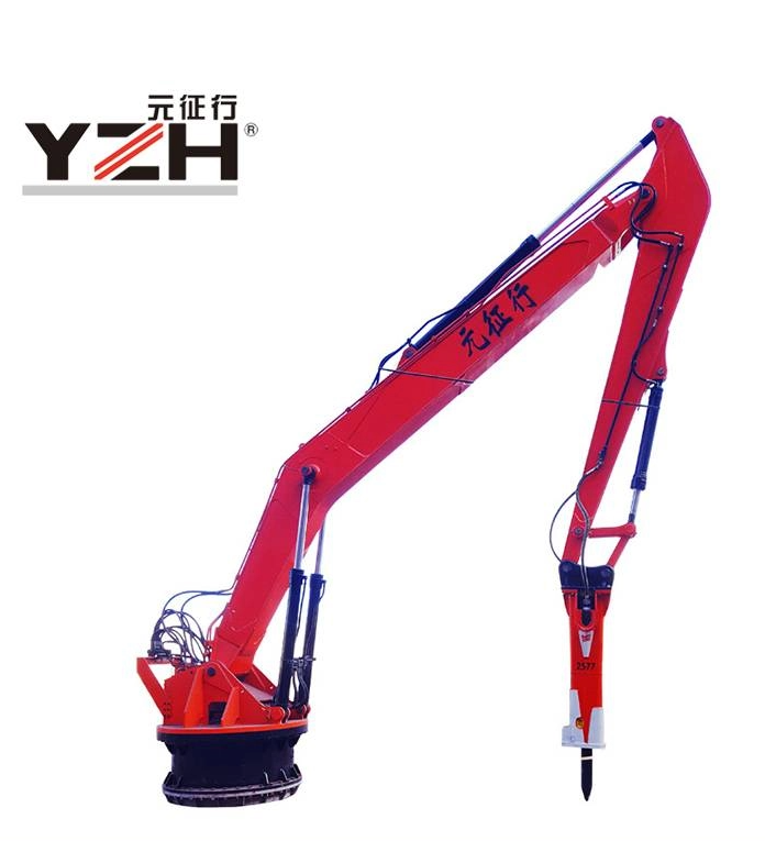 WHC880 Pedestal Rock Breaker Booms System | Heavy-Duty XL-Class Stationary Crusher Protection