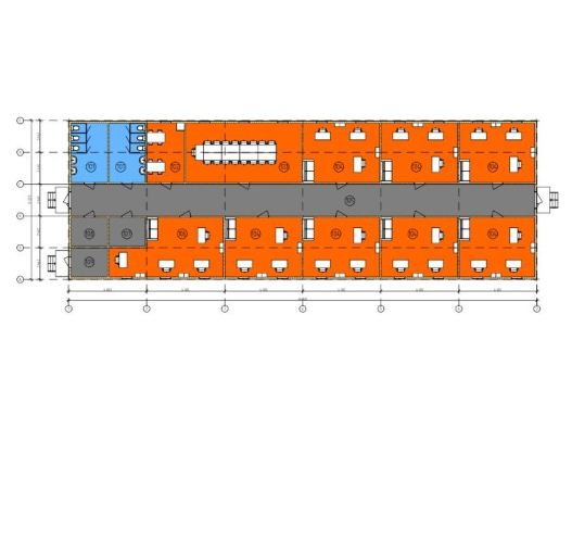 Modular administrative complex for 100 people (2 floors)