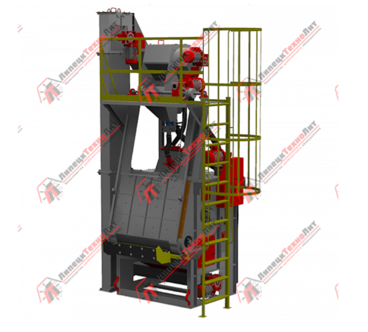 Small shot blasting drum LT48293 with metal belt