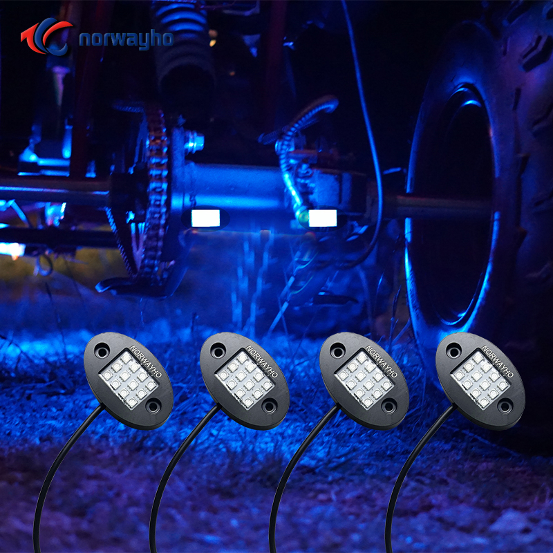 NWH-R8 12pcs LED/pod Dream Color Round Detachable Rock Light 4/6/8pods