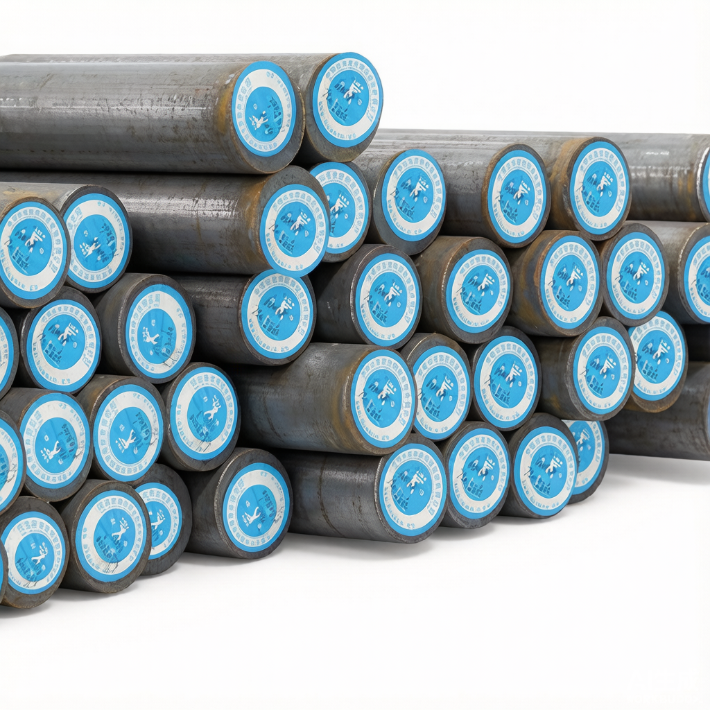 Heat-treated steel grinding rod