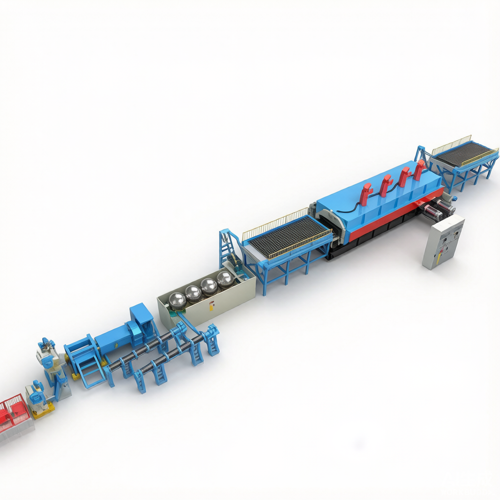  Automated production line for large-diameter steel balls forged by rolling