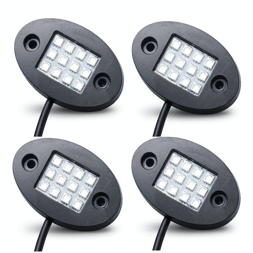NWH-R8 12pcs LED/pod Dream Color Round Detachable Rock Light 4/6/8pods