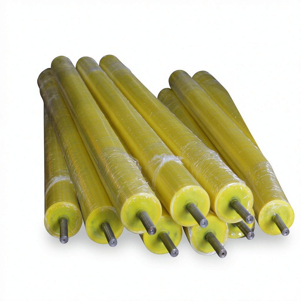 Coating of shafts with polyurethane